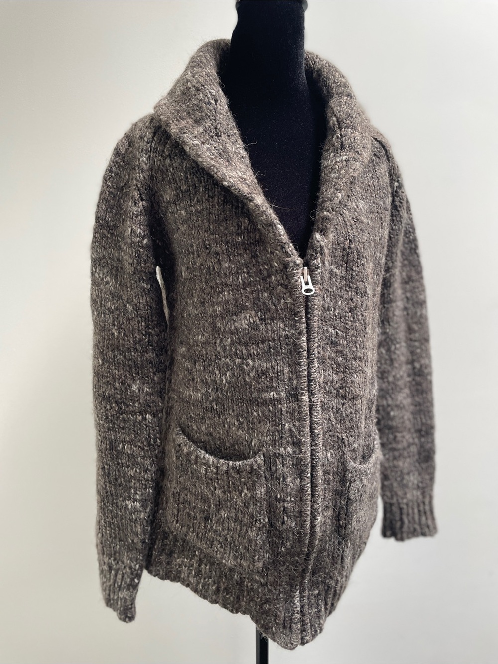 Wilfred Free Grey Wool Alpaca Blend Zip Cardigan XS